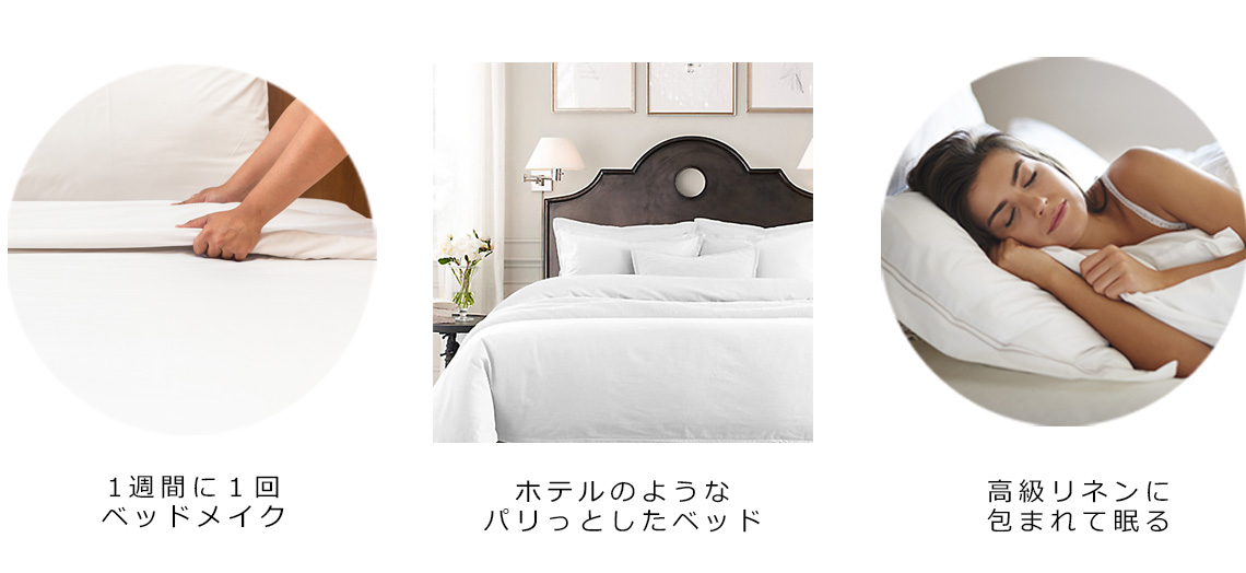 ベッドメイクはご自身で