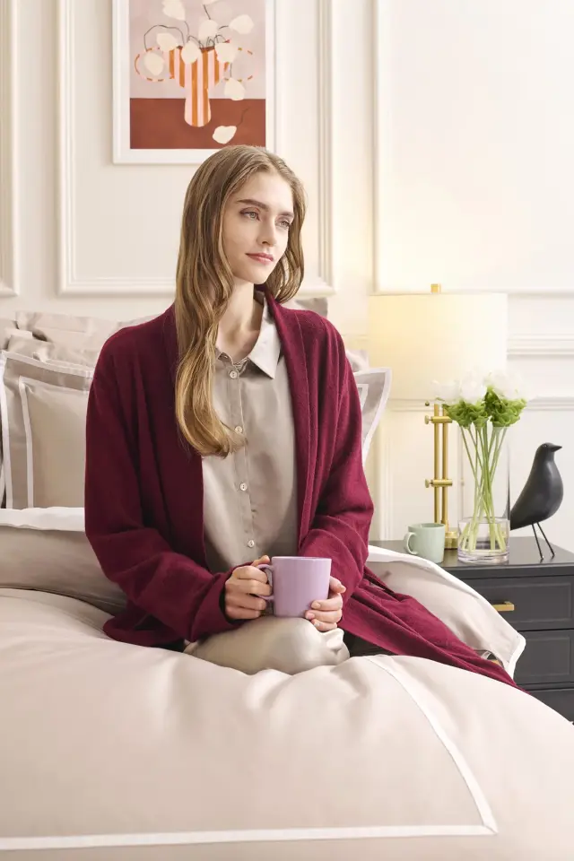 ウールカシミヤガウン 