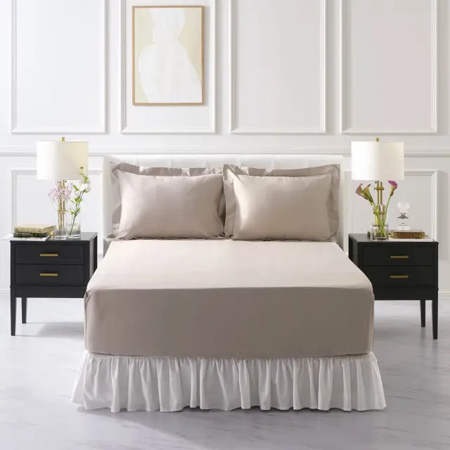 ボックスシーツ | シングル | 100×200cm | 高さ31cmまで対応 | 400TC コットンサテン 