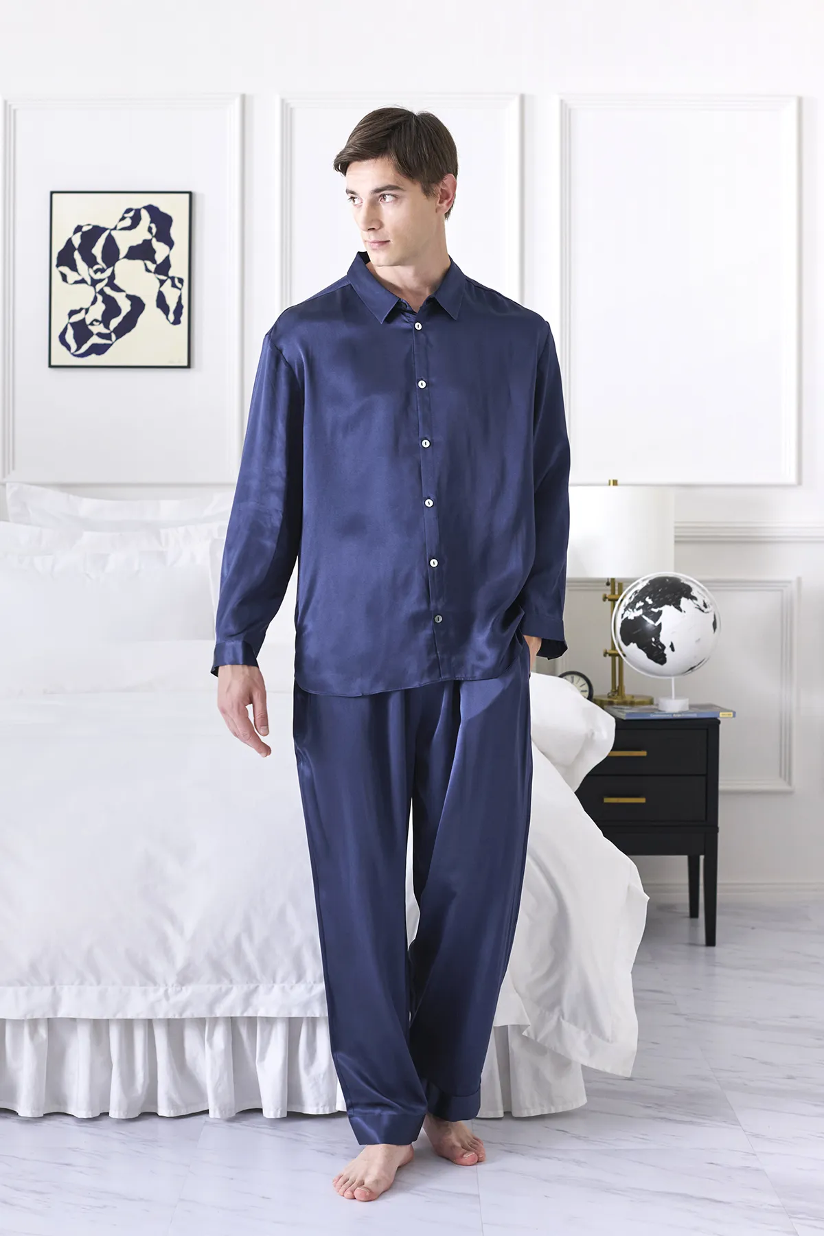 19匁シルクパジャマメンズ
