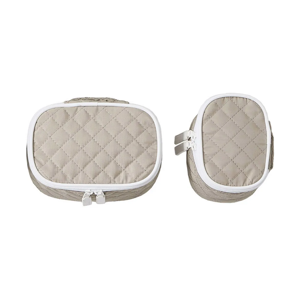 ダイヤモンドキルトポーチ 2点セット（ミニ、スモール）