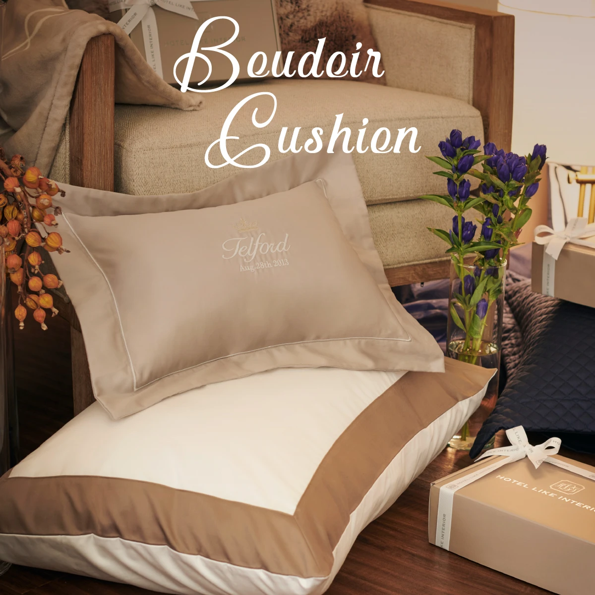 ブドワール＆刺繍入りカバーセット