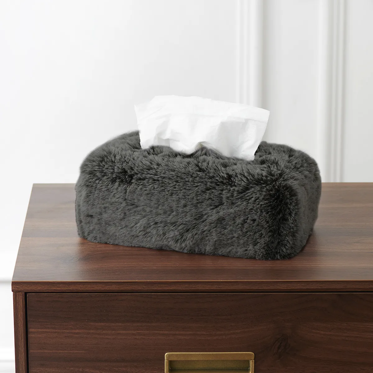 ラグジュアリープラッシュ ティッシュボックスカバー