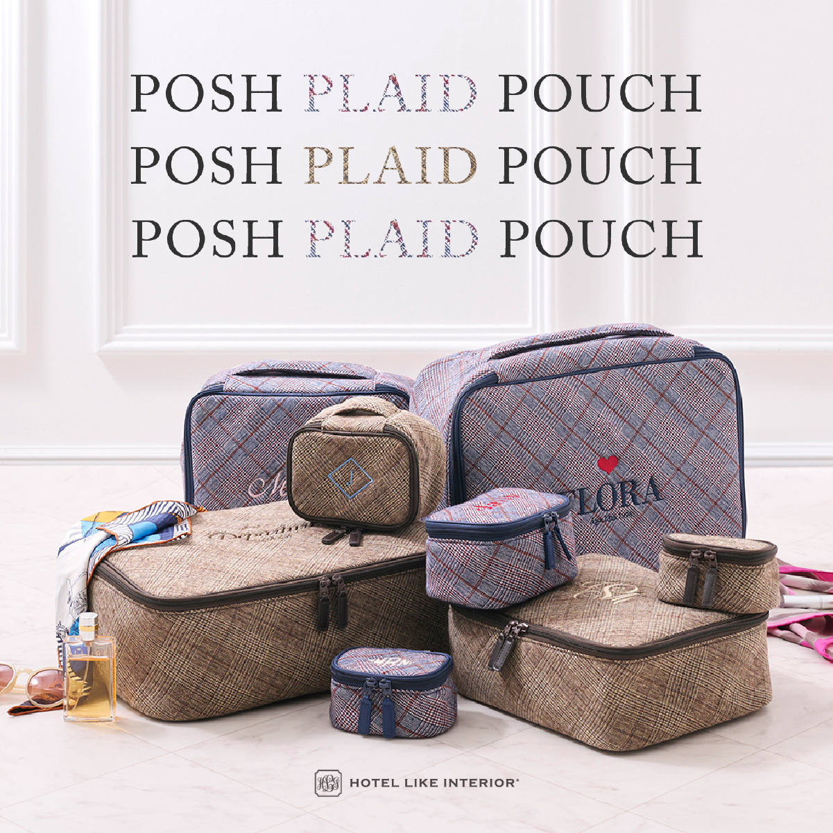 POSH PLAID POUCH