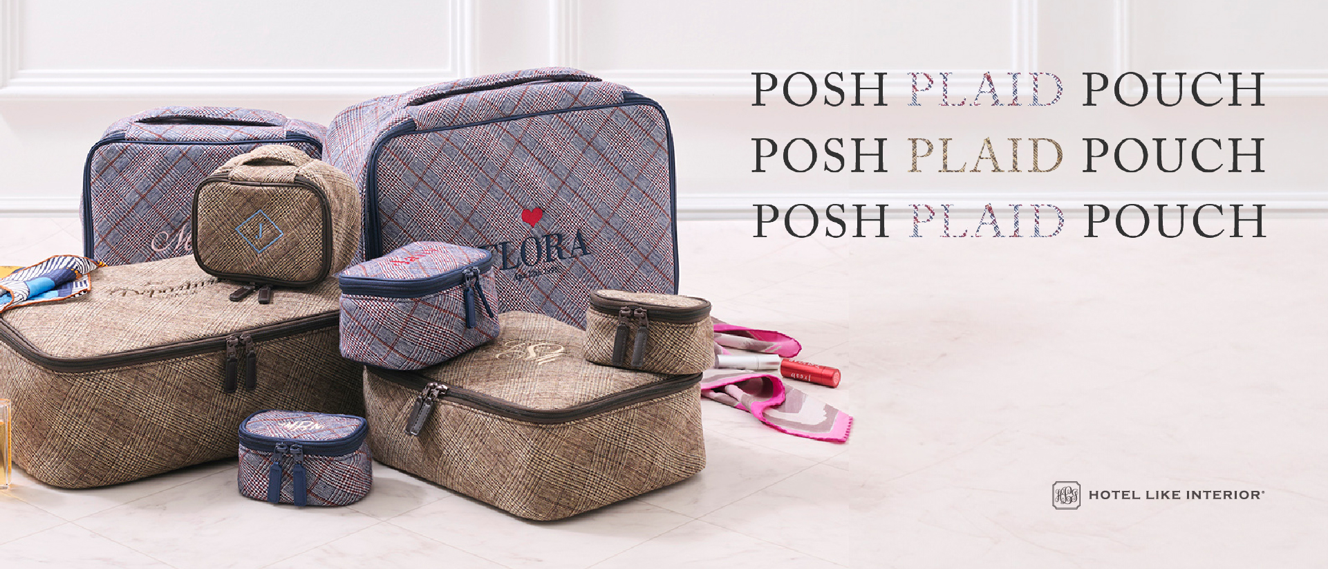 POSH PLAID POUCH