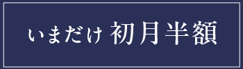 期間限定　新規お申し込みで【初月半額】